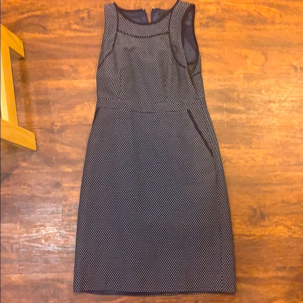 J crew blue mid length dress